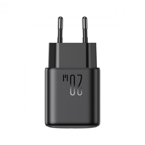 
USB-C PD QC 20W sieninis įkroviklis – juodas

