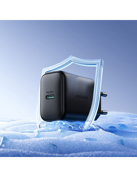 
USB-C PD QC 20W sieninis įkroviklis – juodas
