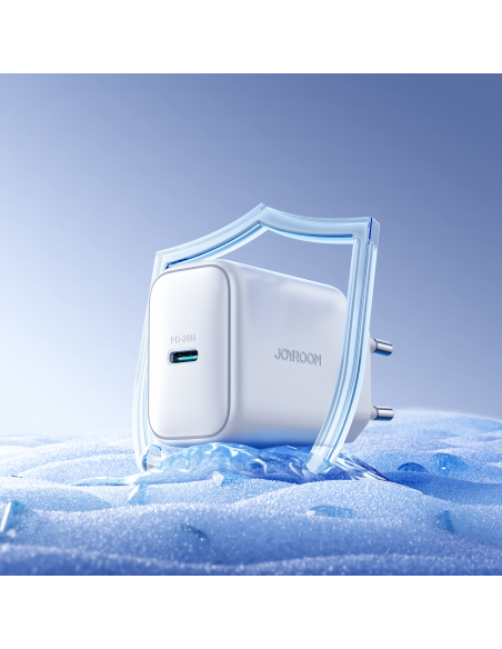 
USB-C PD QC 20W sieninis įkroviklis + 1 m iPhone Lightning laidas – baltas
