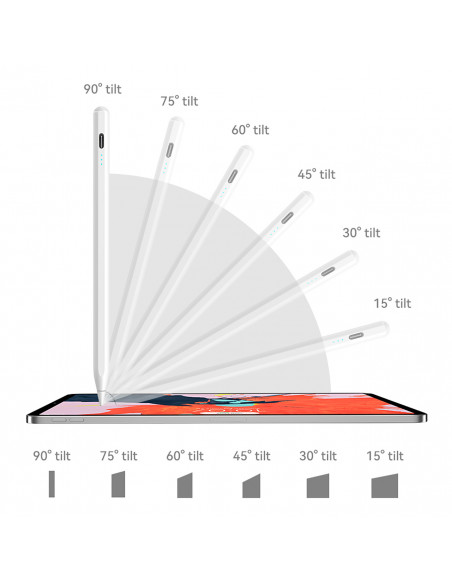 
Aktyvus rašiklis Apple iPad Pro Air Mini 130mAh USB-C - baltas
