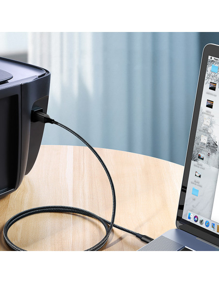 
Spausdintuvo kabelis USB-C - USB-B 2m - juodas
