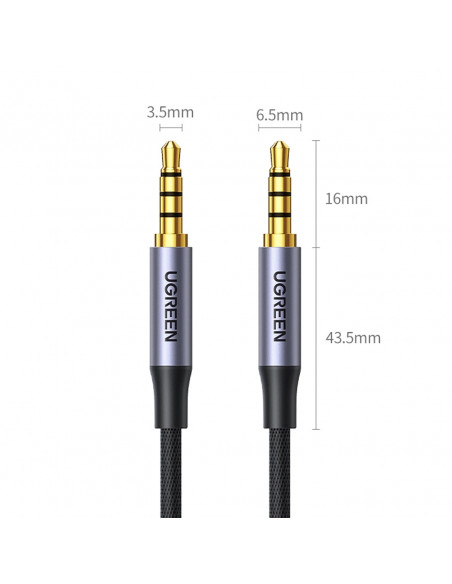 
Garso kabelis, mini lizdas 3,5 mm - mini lizdas 3,5 mm, 1 m - pilkas
