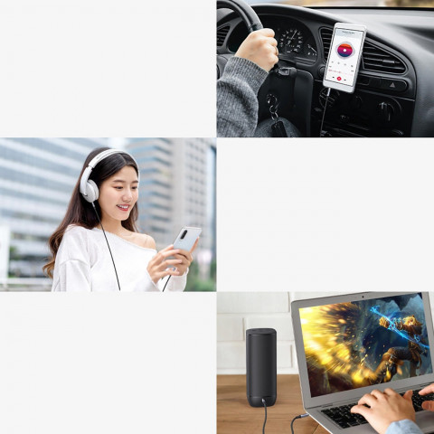 
Garso kabelis, mini lizdas 3,5 mm - mini lizdas 3,5 mm, 1 m - pilkas
