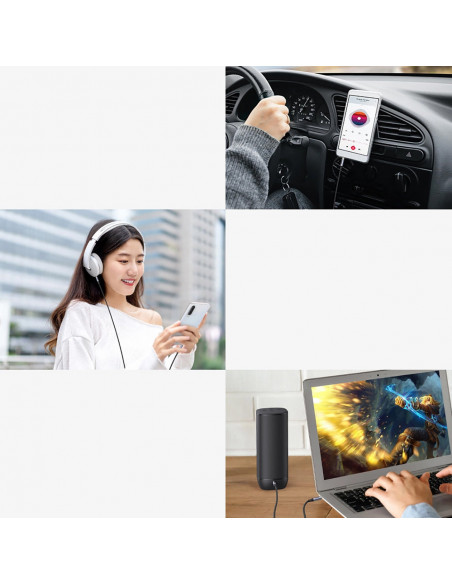 
Garso kabelis, mini lizdas 3,5 mm - mini lizdas 3,5 mm, 1 m - pilkas
