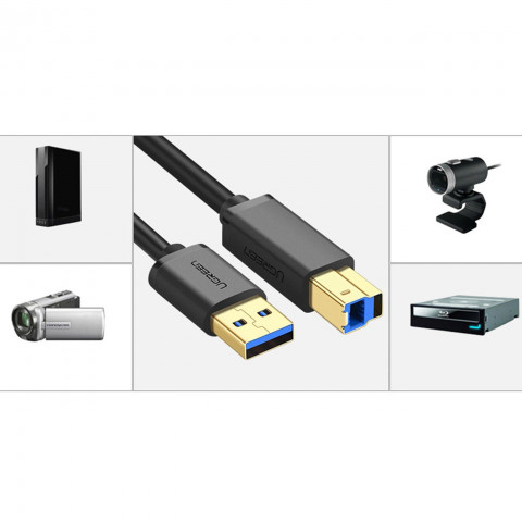 
Spausdintuvo kabelis USB-A 3.0 - USB-B 5Gbps 1m - juodas
