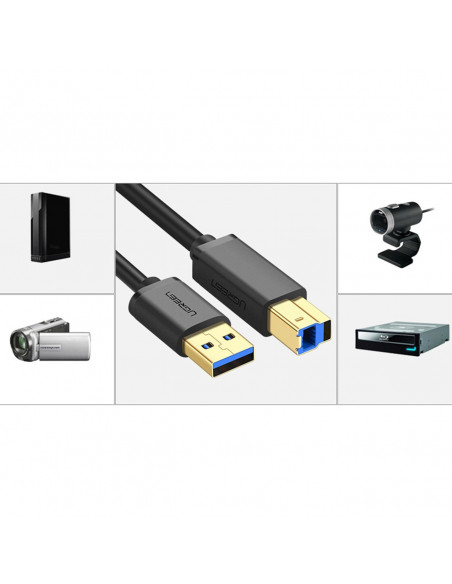 
Spausdintuvo kabelis USB-A 3.0 - USB-B 5Gbps 1m - juodas
