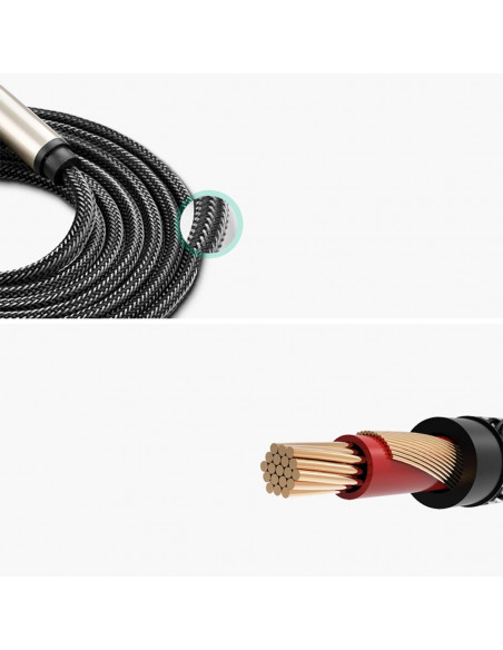 
Mono garso kabelis TS 6,35 mm lizdas - 6,35 mm lizdas 2 m - pilkas
