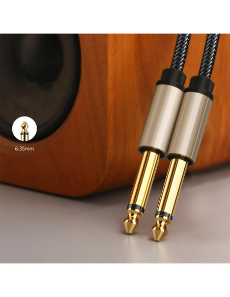 
Mono garso kabelis TS 6,35 mm lizdas - 6,35 mm lizdas 1 m - pilkas
