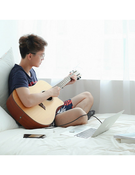 
TRS garso kabelis, mini lizdas 3,5 mm - 6,35 mm, 3 m - pilkas
