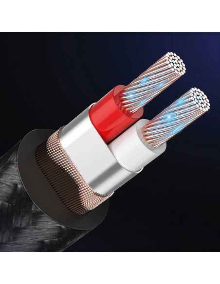 
TRS garso kabelis, mini lizdas 3,5 mm - 6,35 mm, 3 m - pilkas
