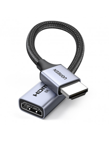 
HDMI (vyriškas / moteriškas) 8K prailginimo kabelis 15 cm - pilkas
