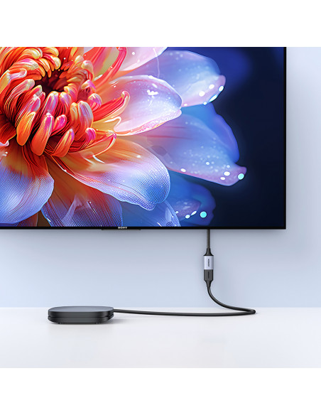 
HDMI (vyriškas / moteriškas) 8K prailginimo kabelis 15 cm - pilkas
