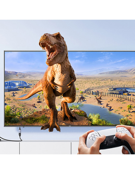 
HDMI (vyriškas / moteriškas) 8K prailginimo kabelis 15 cm - pilkas
