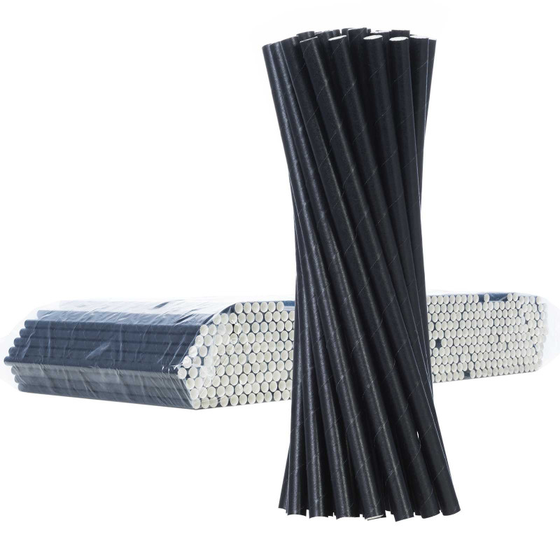 BIO ekologiški popieriniai šiaudeliai PAPER STRAWS storio 8/205mm - juodi 500vnt. BIO ekologiški popieriniai šiaudeliai PAPER STRAWS storio 8/205mm - juodi 500vnt.