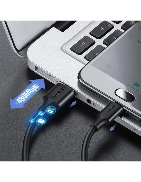 
Micro USB - USB-A laidas 25 cm - juodas
