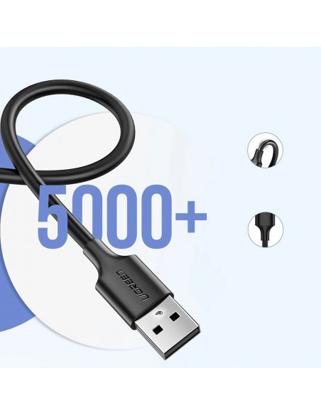 
Micro USB - USB-A laidas 25 cm - juodas
