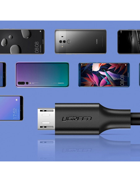 
Micro USB - USB-A laidas 25 cm - juodas
