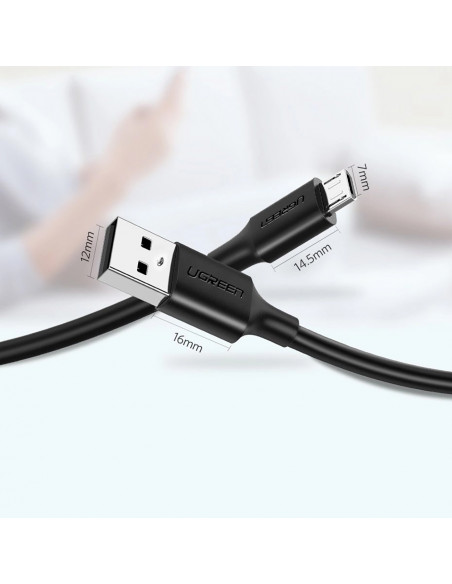 
Micro USB - USB-A laidas 25 cm - juodas
