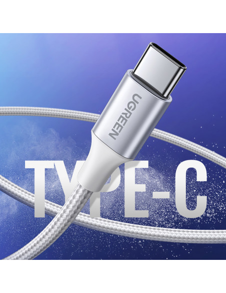 
Pintinis kabelis USB-A - USB-C QC 3.0 3A 1m - baltas
