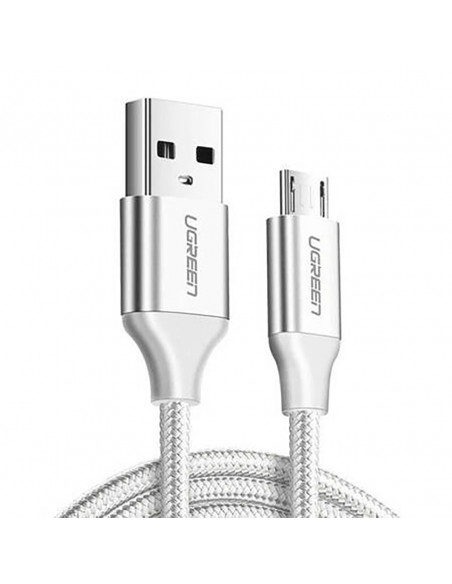 
Pintinis kabelis USB-A - micro USB 2.4A 1m - baltas
