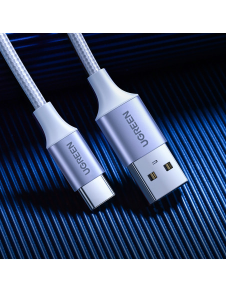 
Pintinis kabelis USB-A - USB-C QC 3.0 3A 1.5m - baltas
