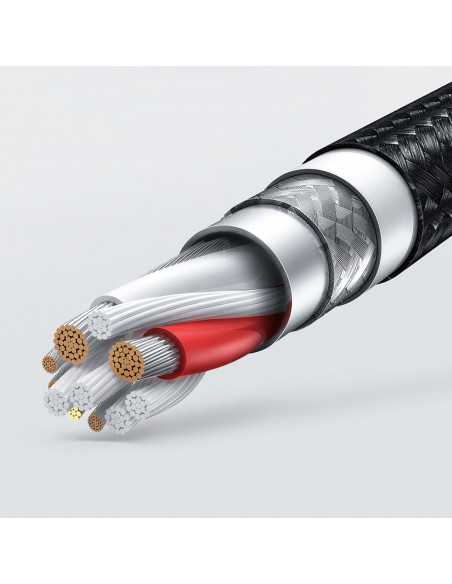 
USB-A - iPhone Lightning MFi pintas kabelis 2 m - juodas
