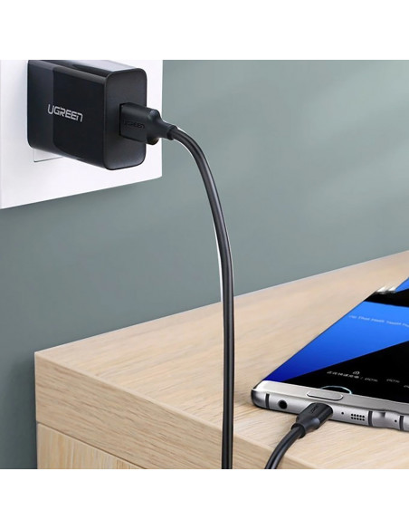 
USB-A 3.0 - USB-C 3A 2m kabelis - juodas
