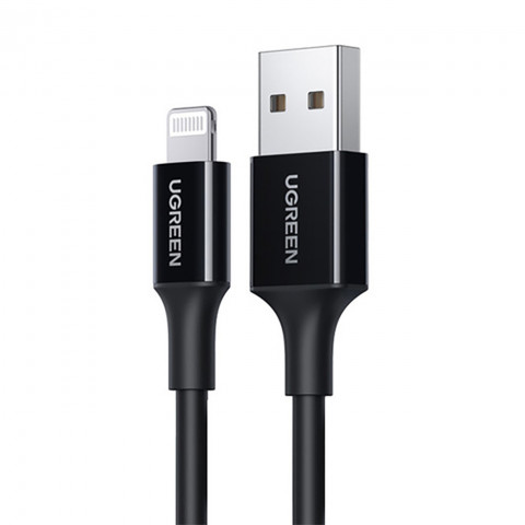 
USB-A - iPhone Lightning MFi 2.4A 2m laidas - juodas
