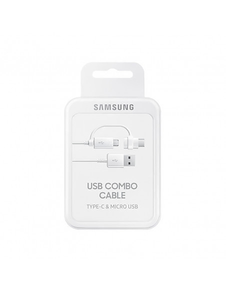 
„Samsung Combo USB-A“ – „micro USB“ ir „USB-C“ laidas, 1,5 m, baltas
