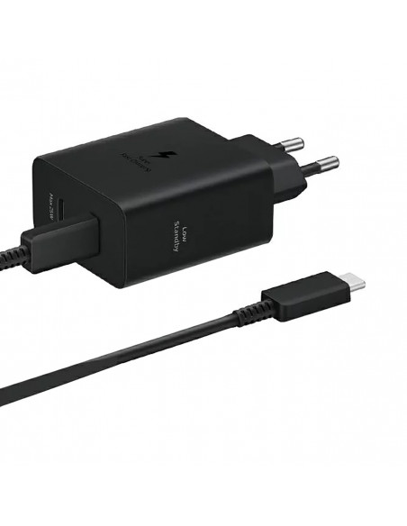 
„Samsung“ maitinimo adapteris „Duo 2x USB-C 50W“ sieninis įkroviklis – juodas
