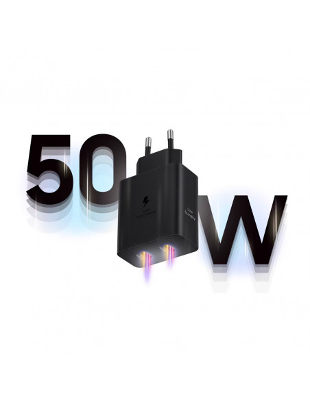 
„Samsung“ maitinimo adapteris „Duo 2x USB-C 50W“ sieninis įkroviklis – juodas
