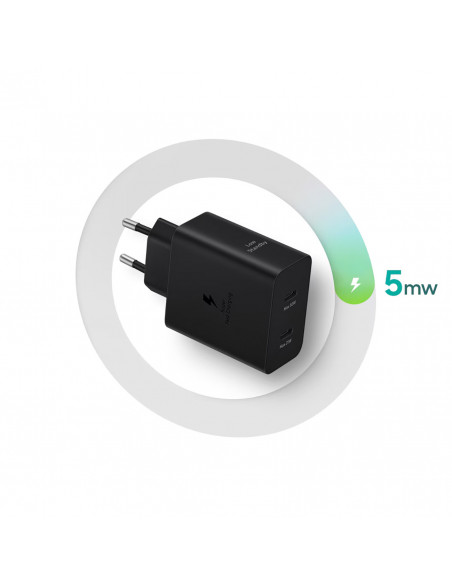 
„Samsung“ maitinimo adapteris „Duo 2x USB-C 50W“ sieninis įkroviklis – juodas
