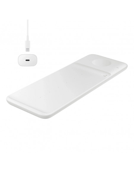 
3in1 „Samsung Trio“ indukcinis sieninis įkroviklis telefonui / „Galaxy Watch“ / „Buds“ – baltas
