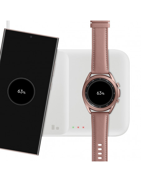 
3in1 „Samsung Trio“ indukcinis sieninis įkroviklis telefonui / „Galaxy Watch“ / „Buds“ – baltas
