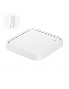 
„Samsung“ belaidis įkroviklis, 15 W indukcinis įkroviklis + sieninis įkroviklis ir USB-C laidas – baltas
