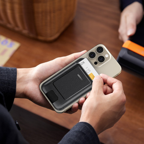 
Magnetinė piniginė „MagSafe“ su stovu – juoda
