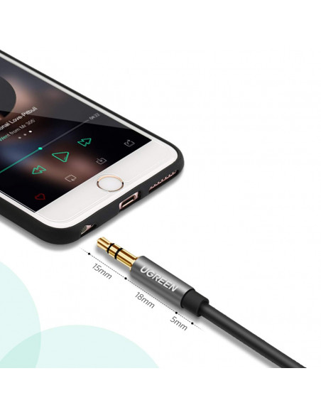 
Garso prailginimo kabelis su mini lizdu 3,5 mm, 5 m - sidabrinis
