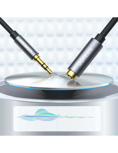 
Garso prailginimo kabelis su mini lizdu 3,5 mm, 5 m - sidabrinis
