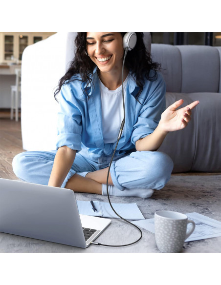 
Garso prailginimo kabelis su mini lizdu 3,5 mm, 5 m - sidabrinis
