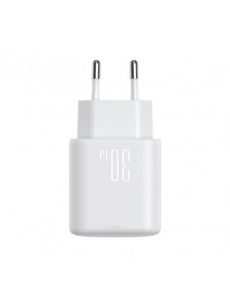 
USB-C PD 30W QC SFC sieninis įkroviklis – baltas
