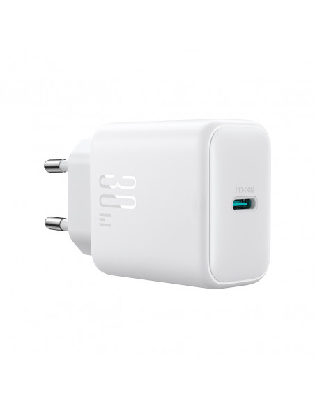 
USB-C PD 30W QC SFC sieninis įkroviklis – baltas
