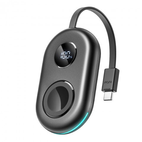 
2500 mAh išorinė baterija su 3 W „Apple Watch“ įkrovikliu ir USB-C laidu – juoda
