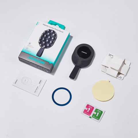 
Magnetinis telefono laikiklis 4,7–7 colių su siurbtukais stikliniam veidrodžiui – juodas
