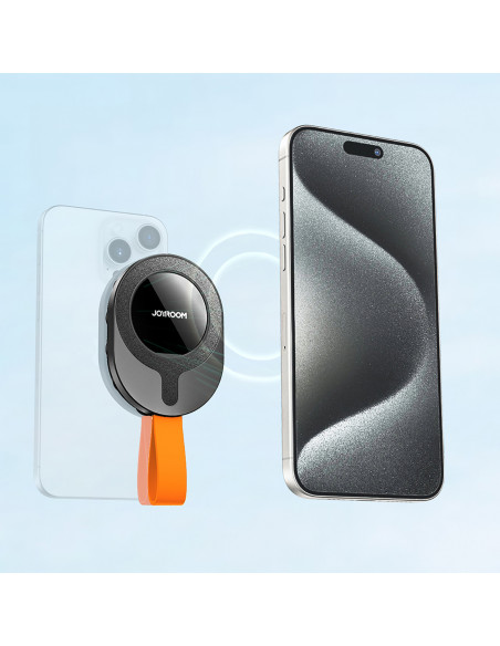 
Magnetinis telefono laikiklis 4,7–7 colių su siurbtukais stikliniam veidrodžiui – juodas ir oranžinis
