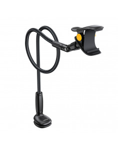 
Stalinis telefono laikiklis su lanksčia „Gooseneck“ rankena - juodas
