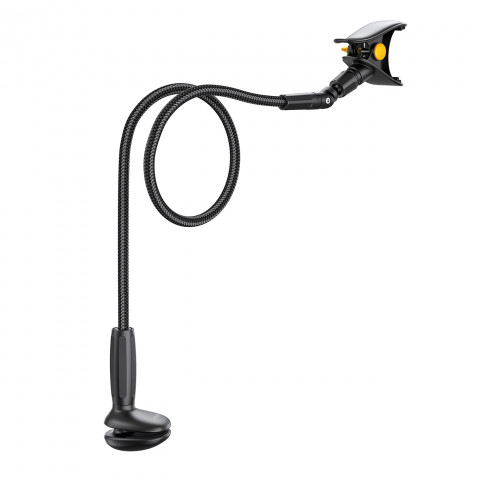 
Stalinis telefono laikiklis su lanksčia „Gooseneck“ rankena - juodas
