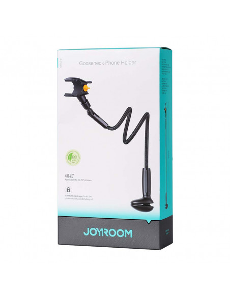 
Stalinis telefono laikiklis su lanksčia „Gooseneck“ rankena - juodas
