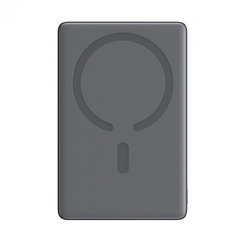 
5000mAh USB-C išorinė baterija su 20 W PD ir 15 W indukciniu įkrovimu – pilka
