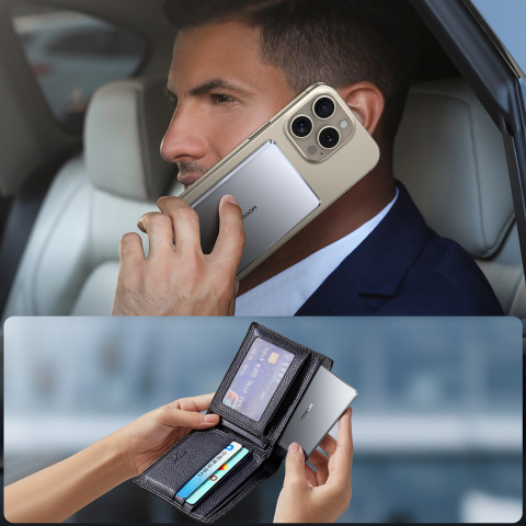 
5000mAh USB-C išorinė baterija su 20 W PD ir 15 W indukciniu įkrovimu – pilka
