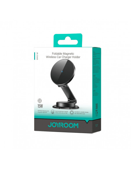 
Magnetinis automobilio telefono laikiklis su 15 W indukciniu įkrovikliu - juodas
